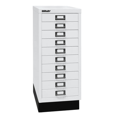 MultiDrawer™ 29 series, with plinth, A4, 10 drawers, traffic white.