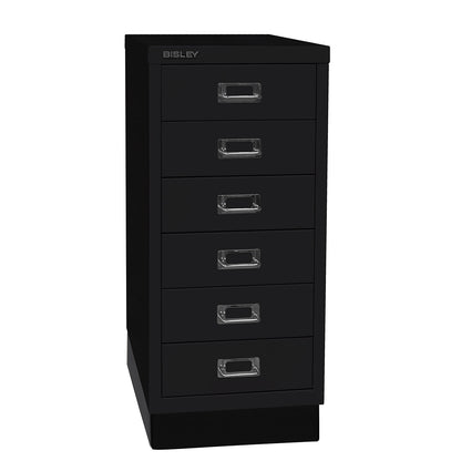 MultiDrawer™ 29 series, with plinth, A4, 6 drawers, black.