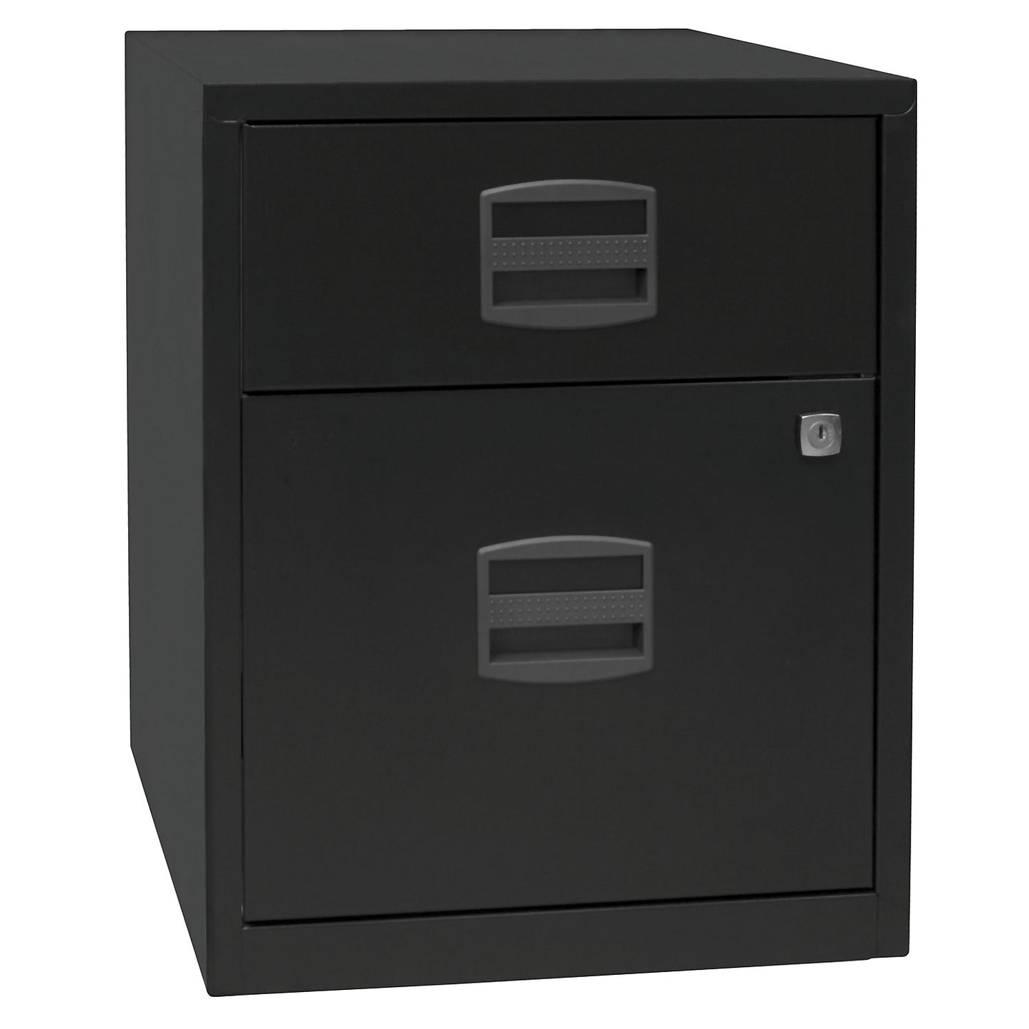 PFA mobile pedestal, 1 drawer, 1 suspension file drawer, black.