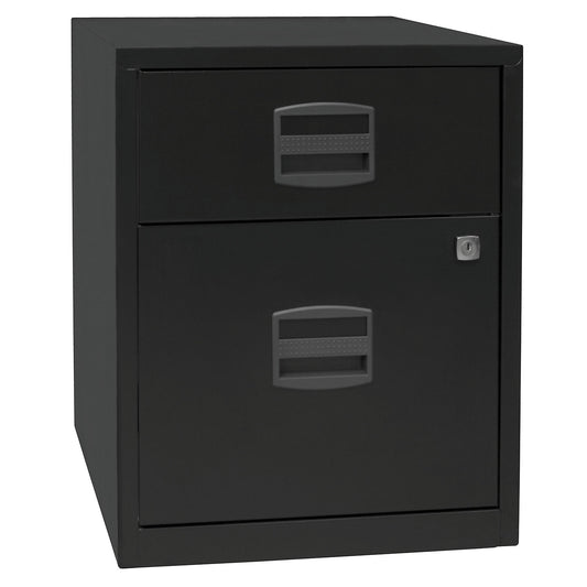 PFA mobile pedestal, 1 drawer, 1 suspension file drawer, black.