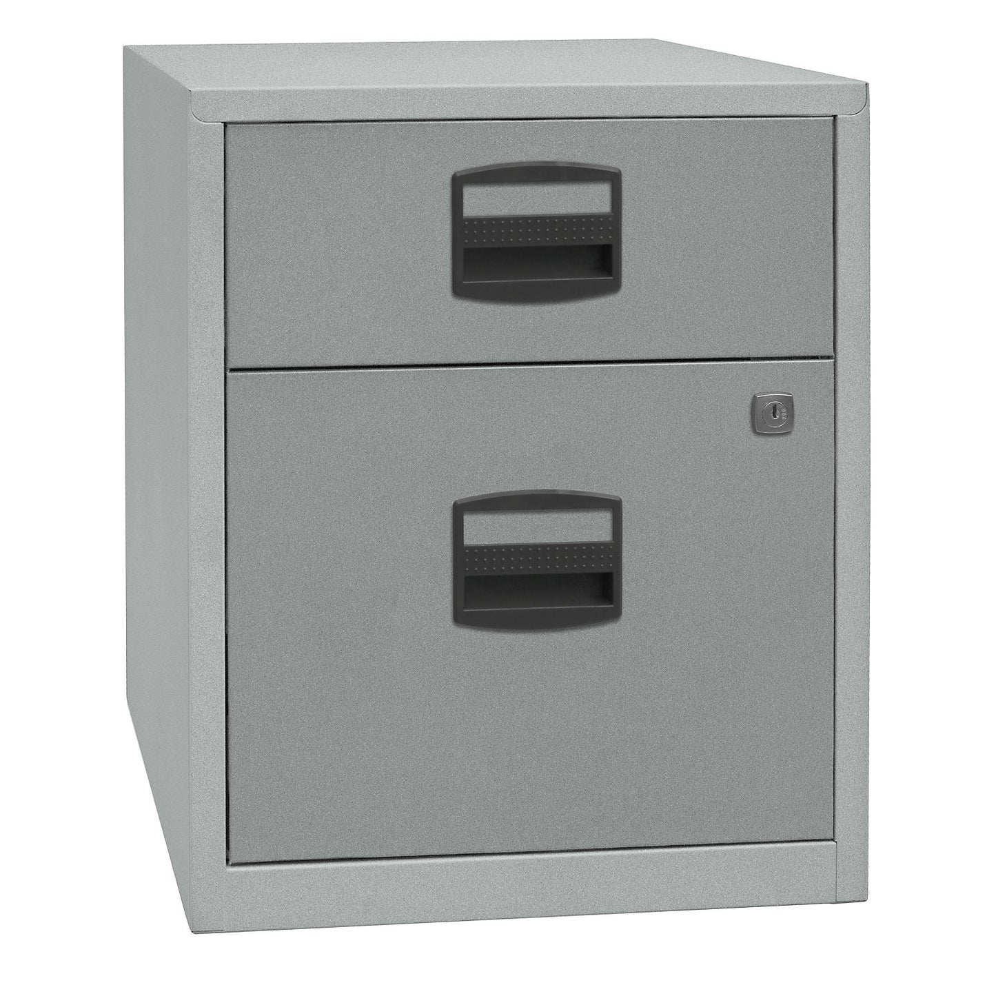 PFA mobile pedestal, 1 drawer, 1 suspension file drawer, silver.