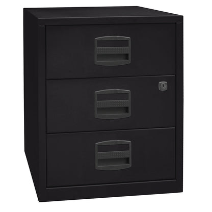 PFA mobile pedestal, 3 universal drawers, black.