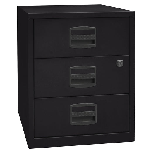 PFA mobile pedestal, 3 universal drawers, black.