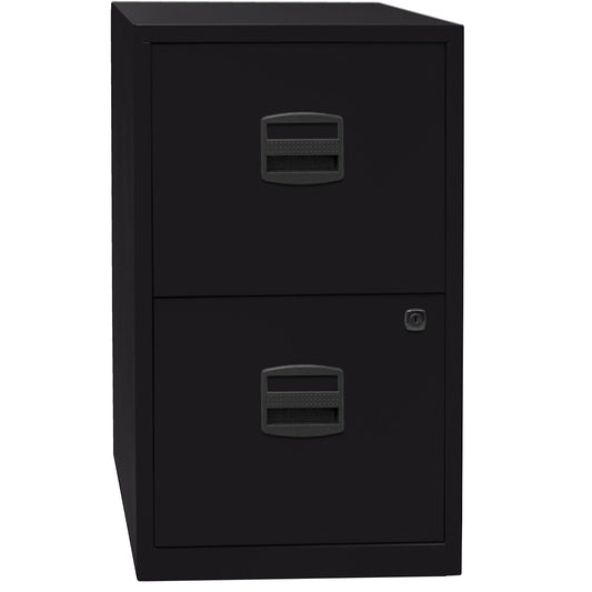 PFA suspension file cabinet, 2 drawers, black.