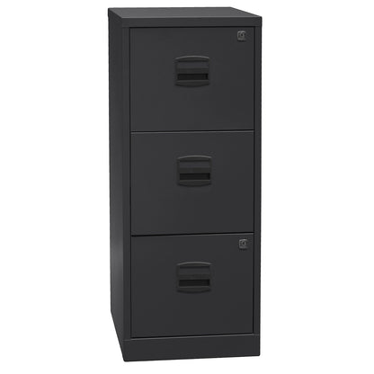 PFA suspension file cabinet, 3 drawers, black.