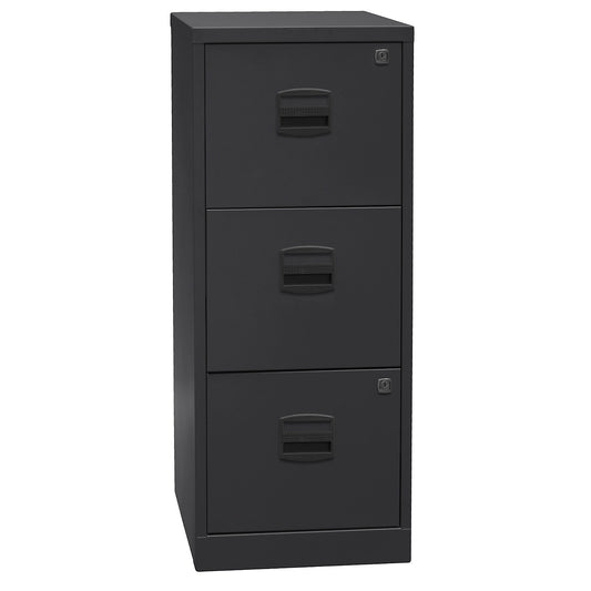 PFA suspension file cabinet, 3 drawers, black.