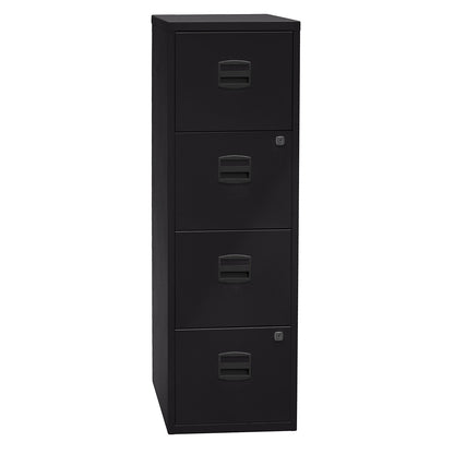 PFA suspension file cabinet, 4 drawers, black.