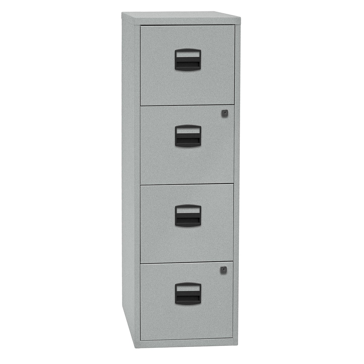 PFA suspension file cabinet, 4 drawers, silver.
