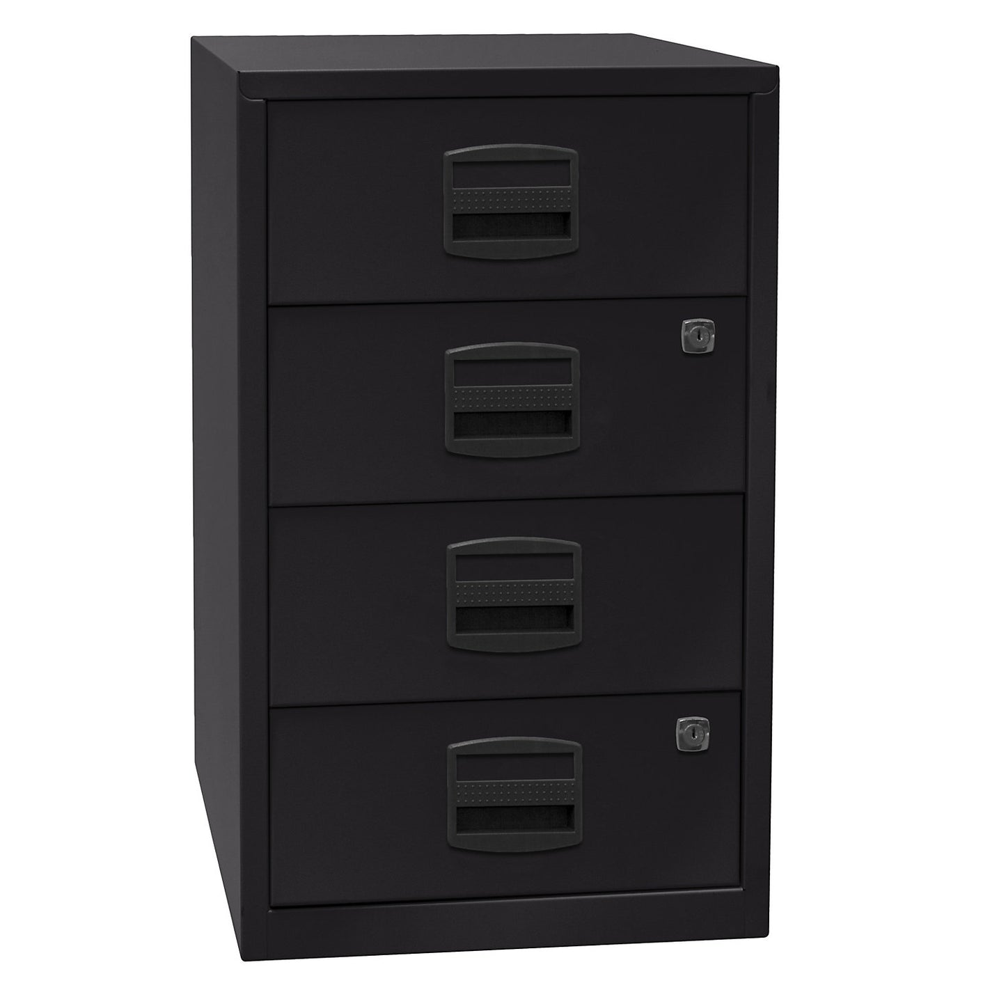 PFA side cupboard, 4 universal drawers, black.
