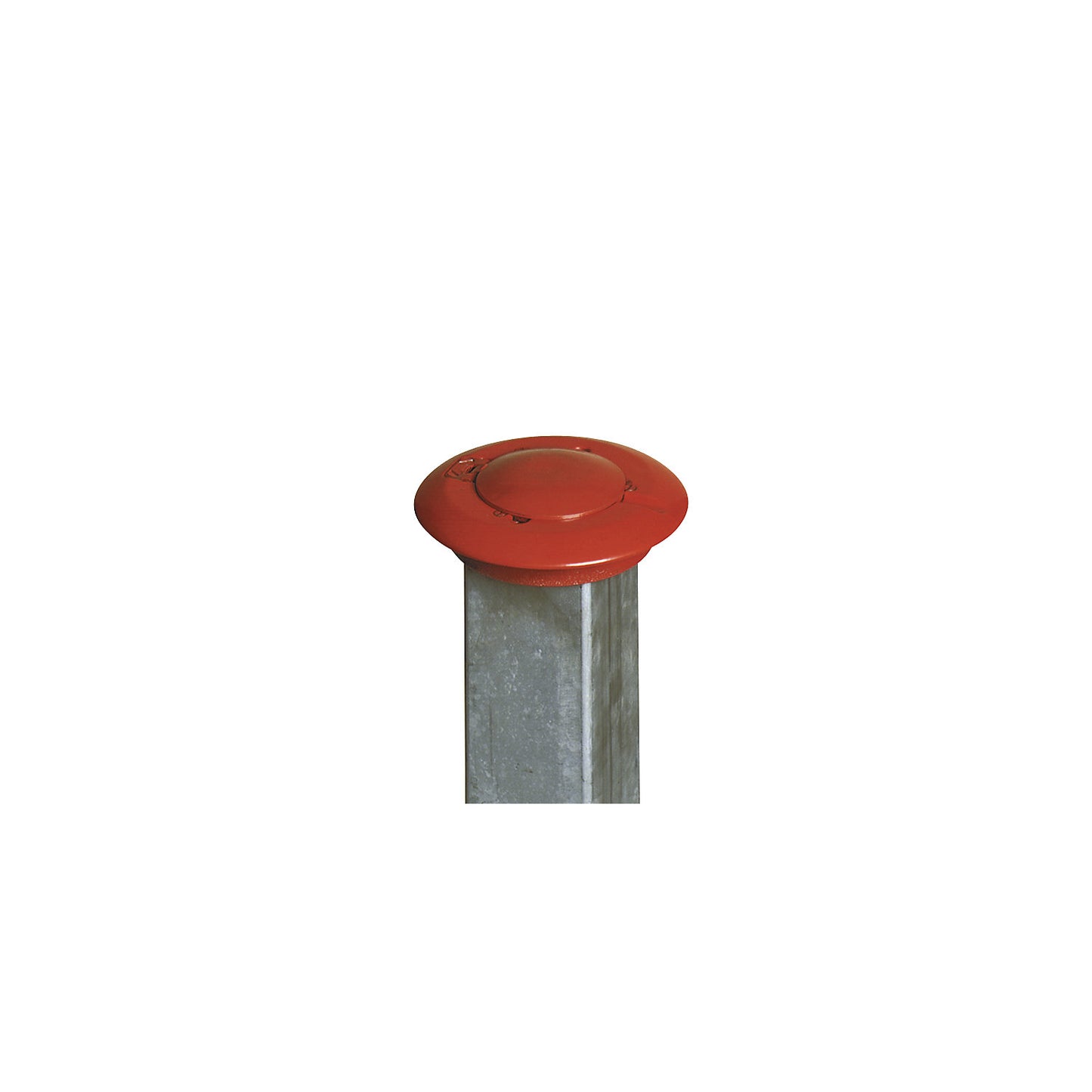 Barrier post, manual lowering, hot dip galvanised.