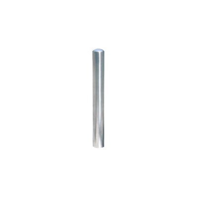 Stainless steel bollard, ground sleeve for removal, with cylinder lock, Ø 76 mm.