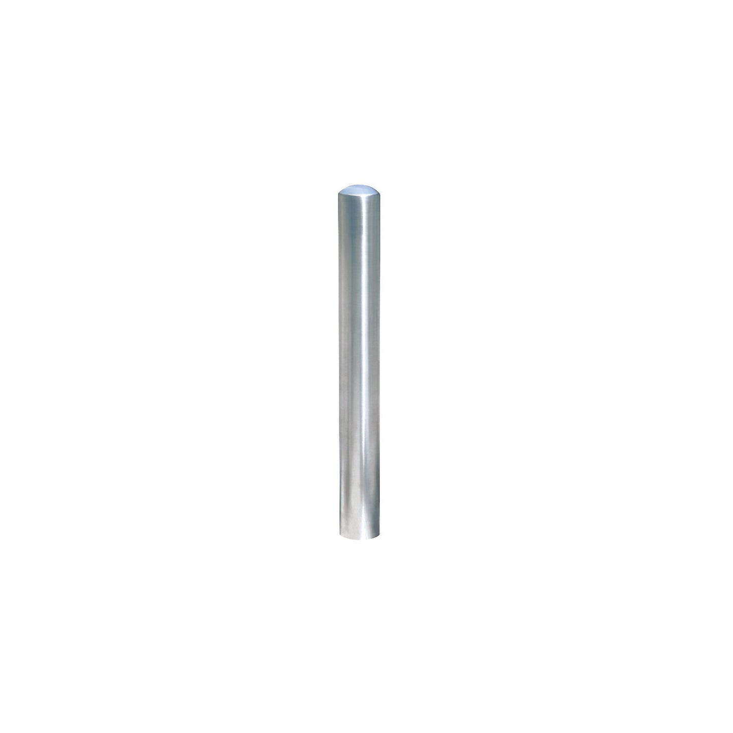 Stainless steel bollard, ground sleeve for removal, with cylinder lock, Ø 108 mm.