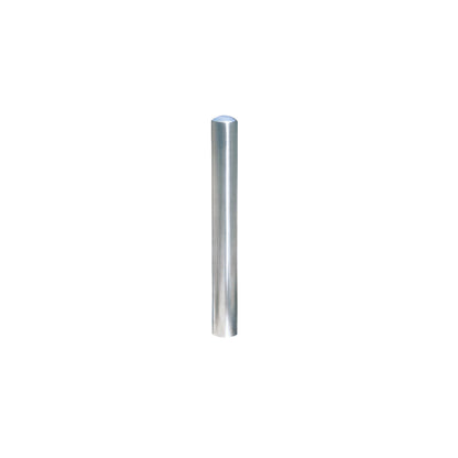 Stainless steel bollard, ground sleeve for removal, with cylinder lock, Ø 108 mm.