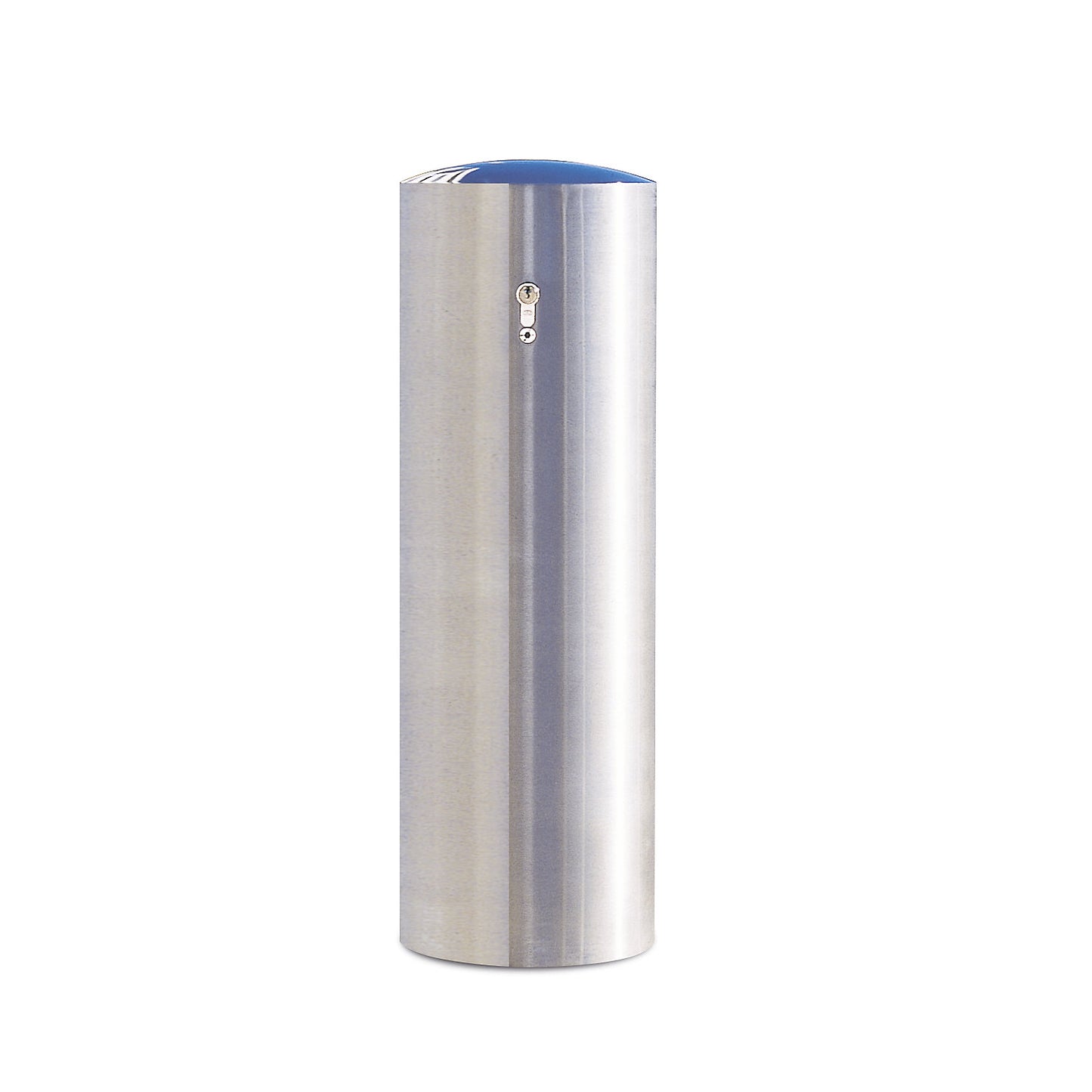 XL stainless steel bollard, for removal, with cylinder lock, Ø 204 mm.