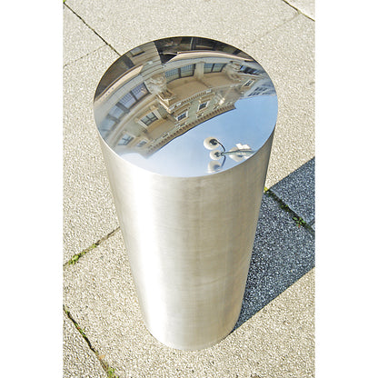 XL stainless steel bollard, for concreting in, Ø 204 mm.