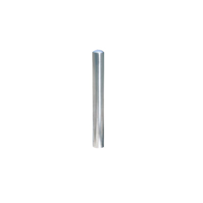 Stainless steel bollard, ground sleeve for removal, with triangle lock, Ø 76 mm.