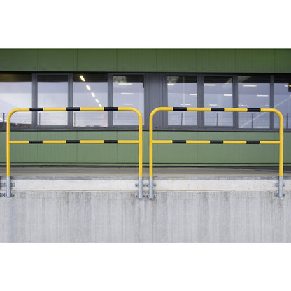 Safety barrier, steel, Ø 48 mm, for wall mounting, removable, width 2000 mm, plastic coated.