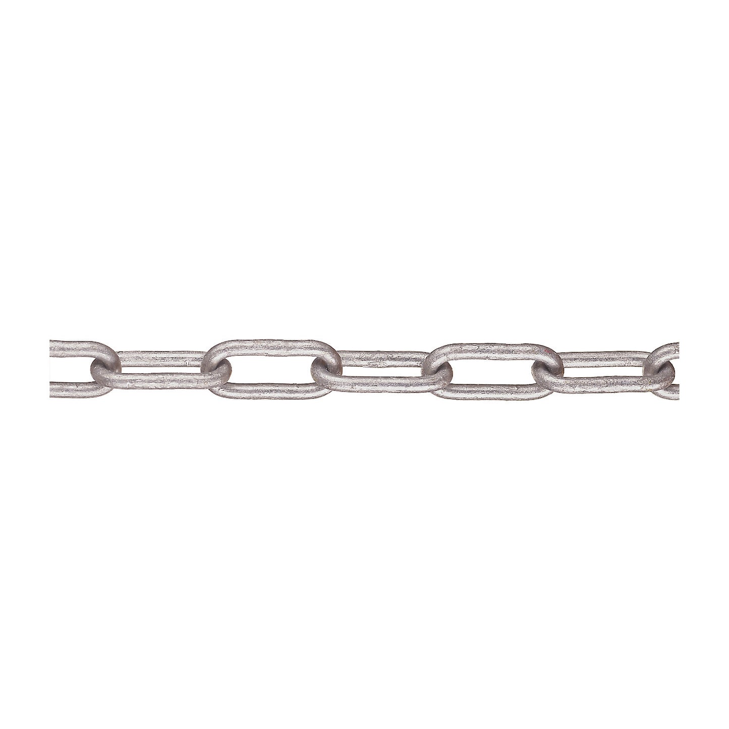 Steel link chain, link thickness 8 mm, length 10 m, hot dip galvanised.