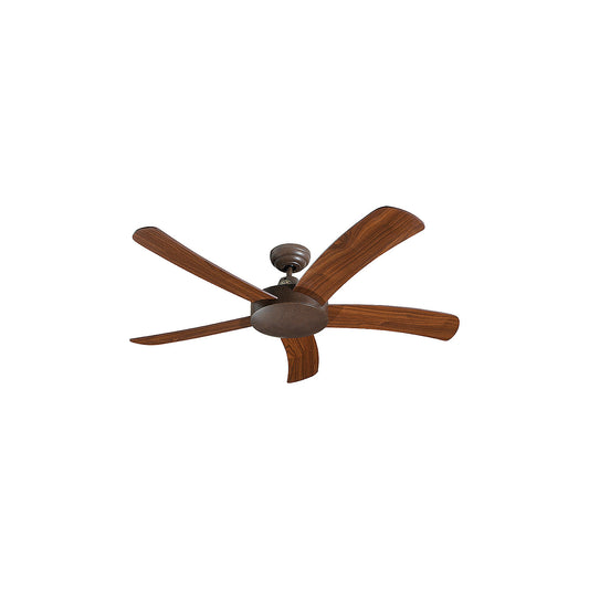 FALCETTO ceiling fan, without remote control, walnut / antique brown / bronze.