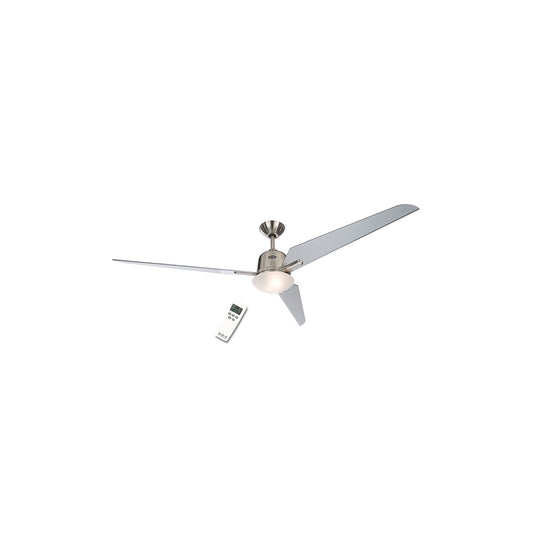 ECO AVIATOS ceiling fan, rotor blade Ø 1620 mm, painted aluminium silver / brushed chrome.