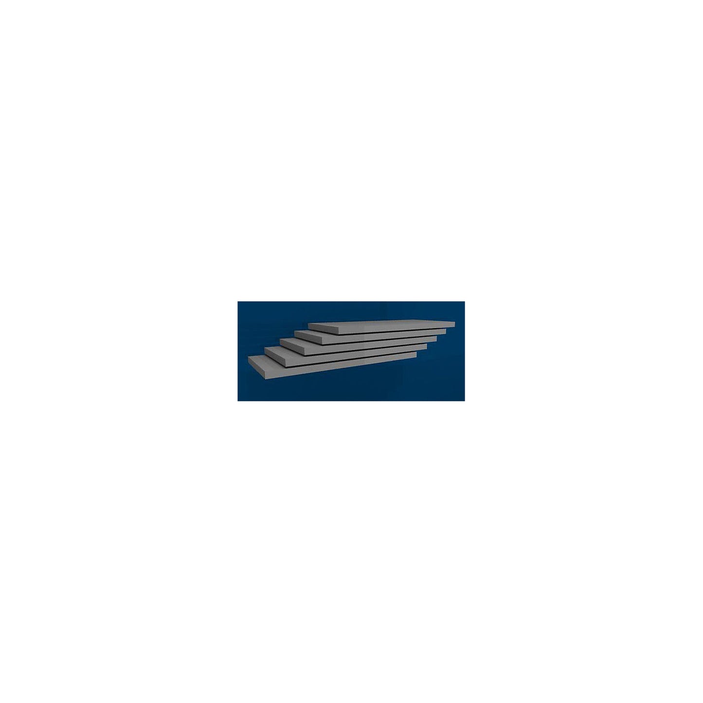 Shelf, width 1000 mm, pack of 5, depth 500 mm, max. load 200 kg, zinc plated.