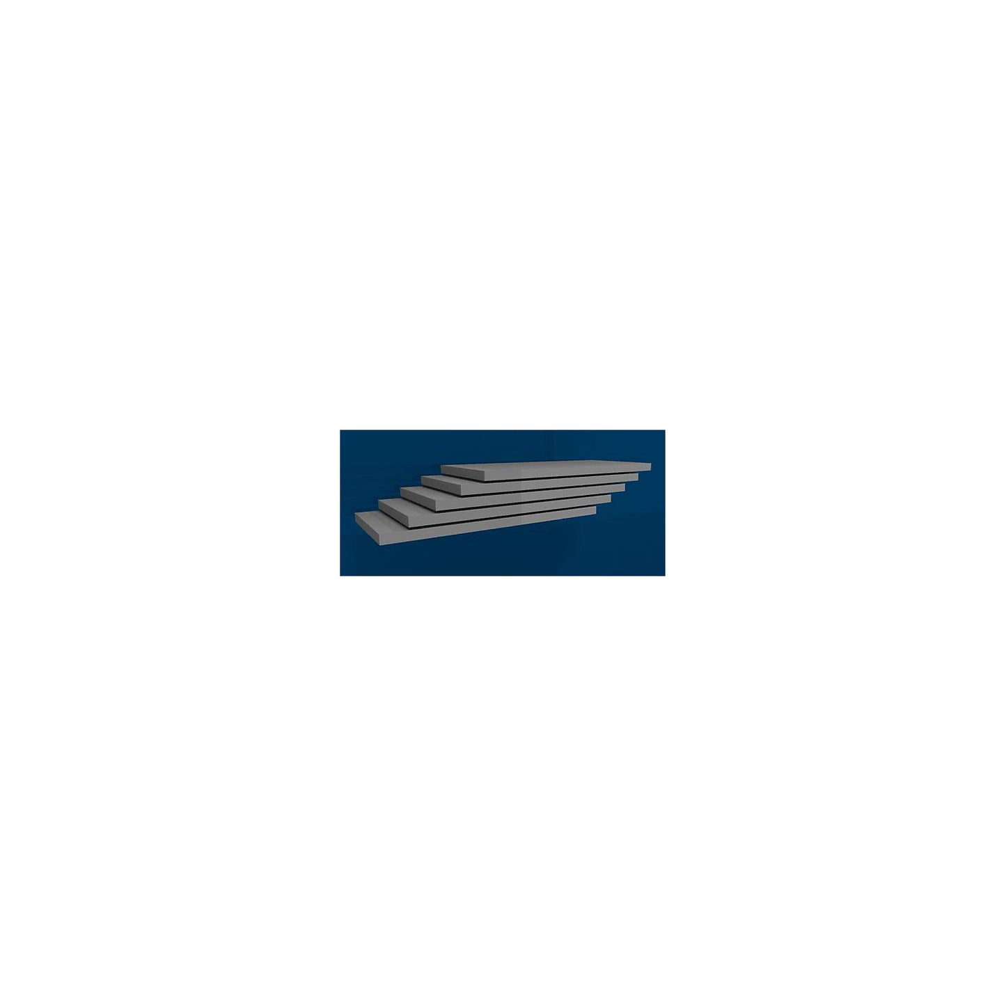 Shelf, width 1000 mm, pack of 5, depth 500 mm, max. load 125 kg, zinc plated.