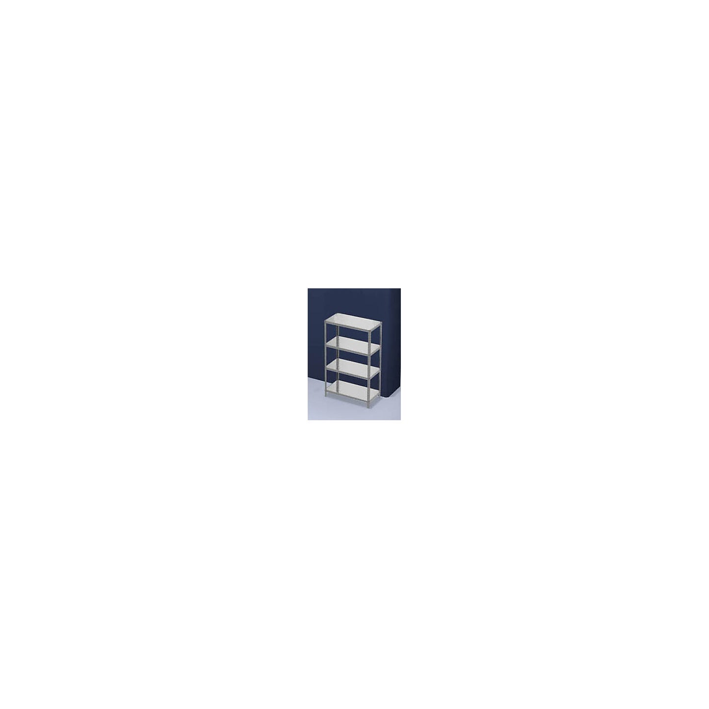 Bolt-together shelving, light duty, double-sided, HxWxD 1500 x 1000 x 500 mm, zinc plated, standard shelf unit.