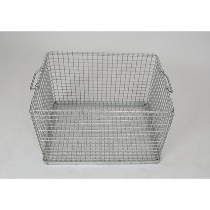 Stacking basket for heavy items, narrow mesh size, external dims. LxWxH 615 x 455 x 400 mm.