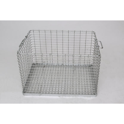 Stacking basket for heavy items, large mesh size, external dims. LxWxH 615 x 455 x 400 mm.