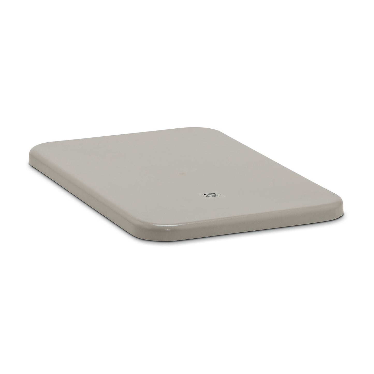 Flat lid, LxWxH 890 x 590 x 40 mm, grey.