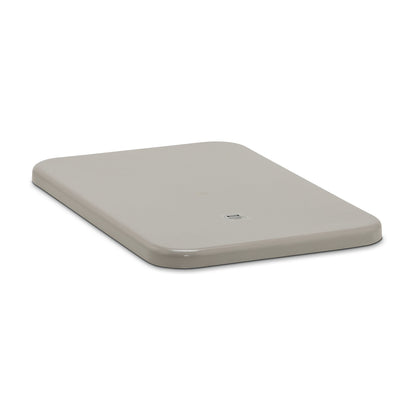 Flat lid, LxWxH 890 x 590 x 40 mm, grey.