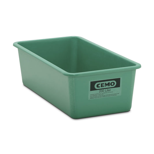 Large GRP container, capacity 200 l, LxWxH 1218 x 620 x 358 mm, green.