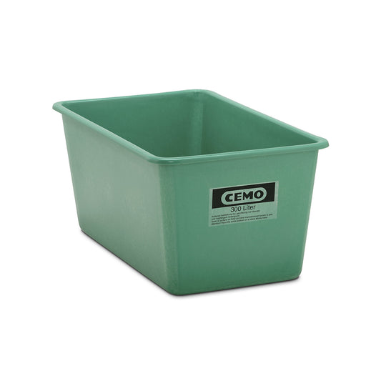 Large GRP container, capacity 300 l, LxWxH 1170 x 690 x 520 mm, green.