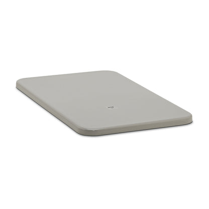 Flat lid, LxWxH 1200 x 720 x 40 mm, grey.