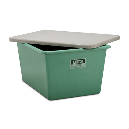 Flat lid, LxWxH 1630 x 1200 x 60 mm, grey.