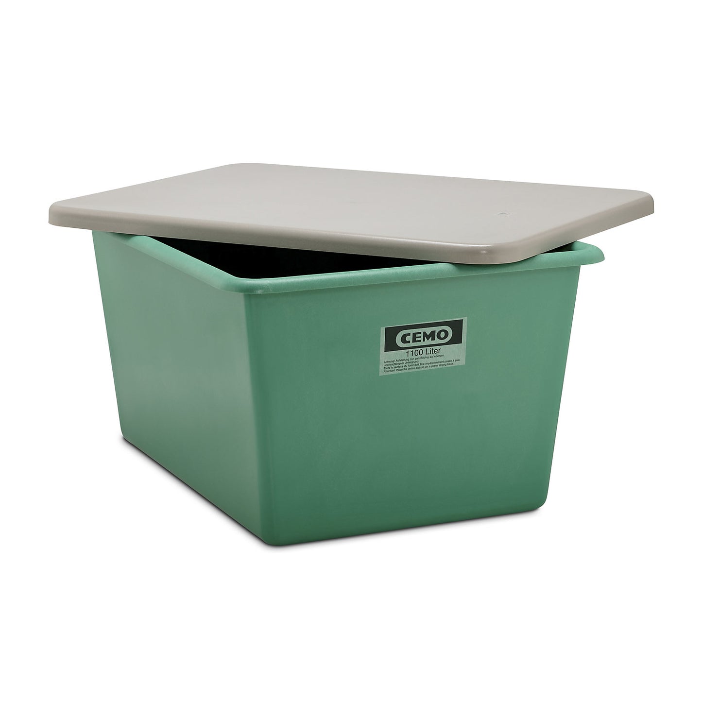 Flat lid, LxWxH 1200 x 720 x 40 mm, grey.