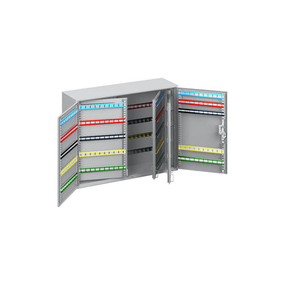 Key cabinet, 2-door, complete with key tabs, 600 hooks, HxWxD 550 x 730 x 205 mm.