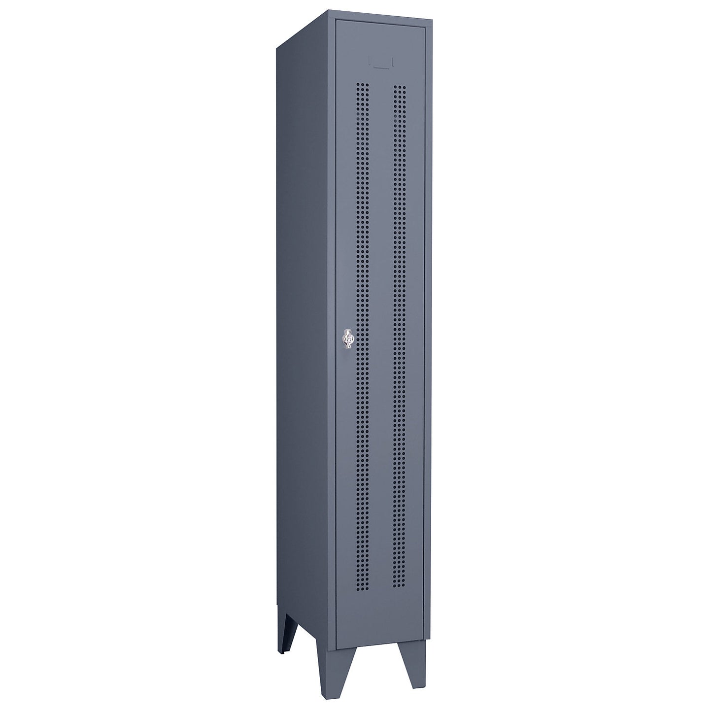 Berlin 1 clothes locker, 1 compartment, blue grey, width 300 mm.
