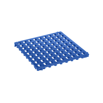 Plastic floor tile, polyethylene, 500 x 500 mm, standard, pack of 20, blue.