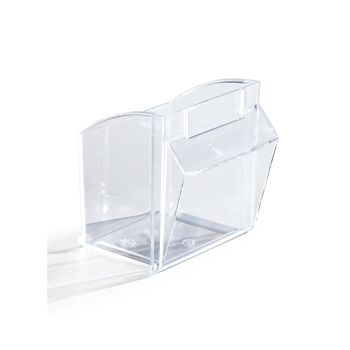 Visual storage container system, housing HxWxD 113 x 600 x 91 mm, 6 bins, sand beige.