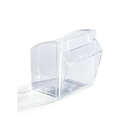 Visual storage container system, housing HxWxD 113 x 600 x 91 mm, 6 bins, sand beige.
