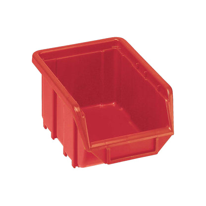 Open fronted storage bin made of polypropylene, LxWxH 168 x 111 x 76 mm, pack of 60, red, pack of 60.