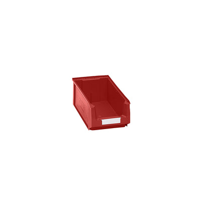 Open fronted storage bin made of polyethylene, LxWxH 350 x 210 x 140 mm, red, pack of 14.