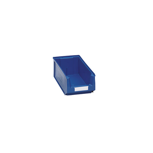 Open fronted storage bin made of polyethylene, LxWxH 350 x 210 x 140 mm, blue, pack of 14.