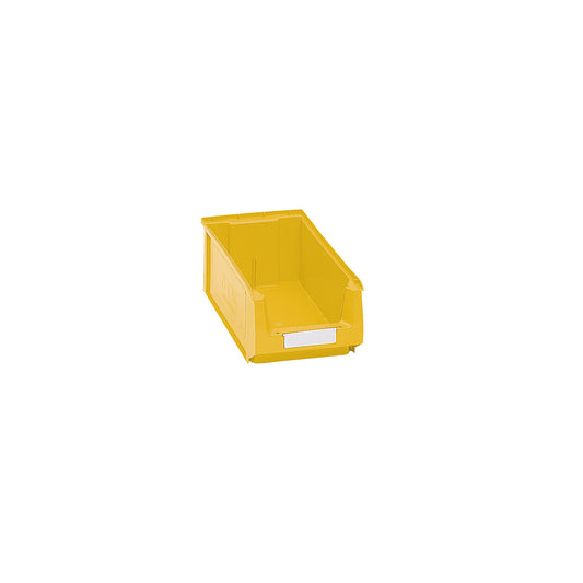 Open fronted storage bin made of polyethylene, LxWxH 350 x 210 x 140 mm, yellow, pack of 14.
