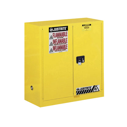 FM safety cupboards, HxWxD 1118 x 1092 x 457 mm, manual doors, for water hazardous media, yellow.