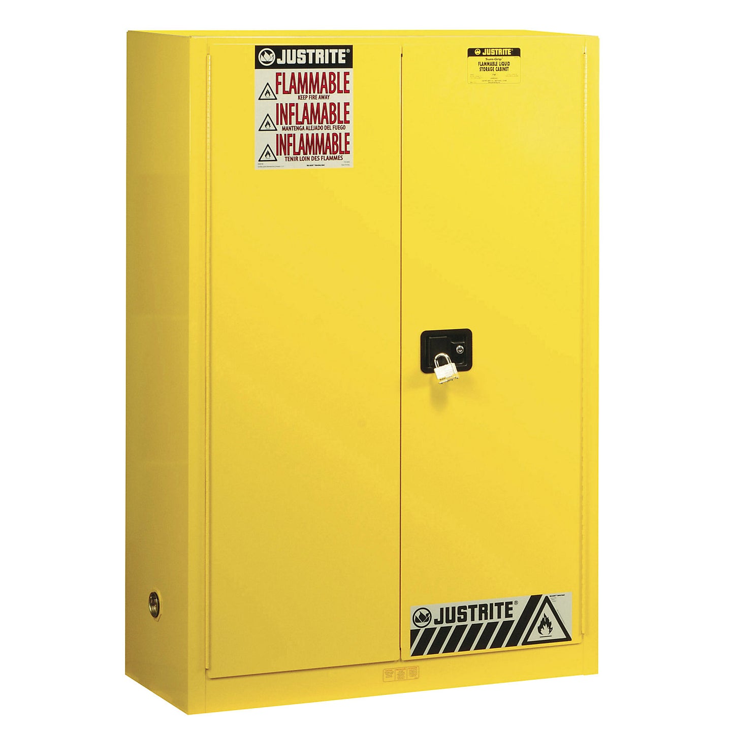 FM safety cupboards, HxWxD 1651 x 1092 x 457 mm, manual doors, for water hazardous media, yellow.
