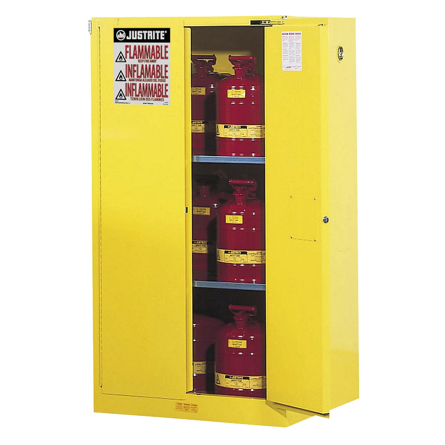 FM safety cupboards, HxWxD 1651 x 864 x 864 mm, self-closing doors, for water hazardous media, yellow.
