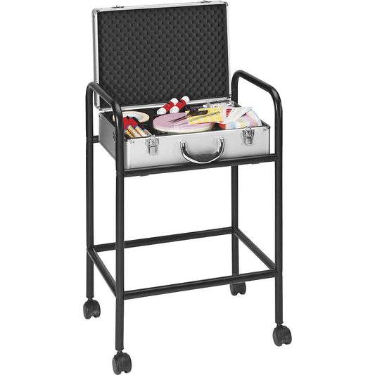 Trolley for presentation cases, with 4 castors, black.