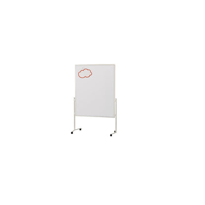 Presentation board, white frame, one-part, white cardboard.